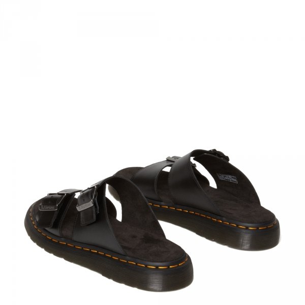 Sandały Dr. Martens Josef Slide Black Analine 31570001