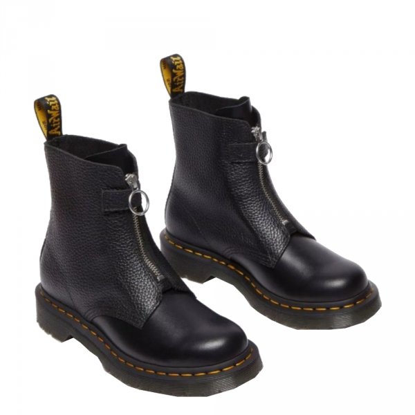 Buty Dr. Martens 1460 Pascal Frnt Zip Black Wanama &amp; Black Milled Nappa 32054001