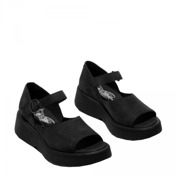 Sandały Fly London MUXI 204 Black Cupido P145204000
