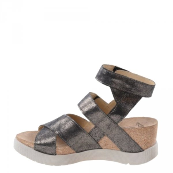 Sandały Fly London WEGE 669 Graphite Cool P143669017