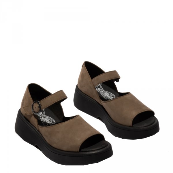 Sandały Fly London MUXI 204 Khaki Cupido P145204001