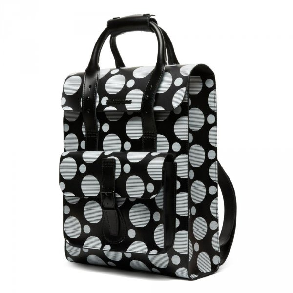 Plecak Dr.Martens BOX BACKPACK Polka Dot Black Smooth AC989001
