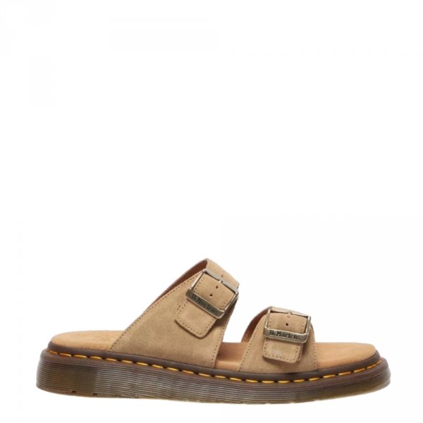 Klapki Dr. Martens JOSEF SLIDE Tan Bronx Suede 41083200