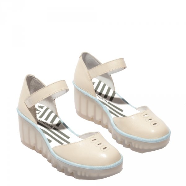 Sandały Fly London BISO 305 Offwhite Mousse P501305022