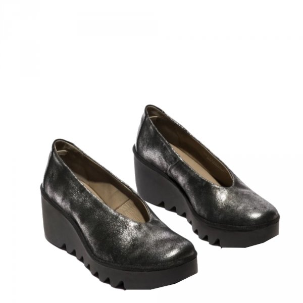 Czółenka Fly London BESO 246 Silver/Black Dk. Flash/Atlantis P501246020