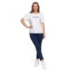 KOSZULKA DAMSKA Z KRÓTKIM REKAWEM T-SHIRT REGULAR BD1600-606