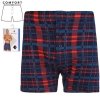 BOKSERKI MĘSKIE LUŹNE W KRATKĘ PLUS SIZE MBL850-012