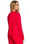 Moe M693 Bluza z haftem - czerwona