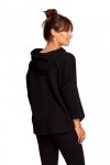 BeWear B239 Bluza o luźnym kroju z kapturem - czarna