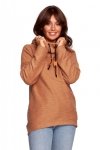 BeWear B249 Bluza z kominem i kapturem - cynamonowa
