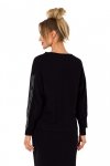 Moe M727 Bluza z lampasami - czarna