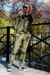 Merribel Dollien Khaki welurowy komplet