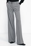 Nife Spodnie wide leg w czarną jodełkę - SD82