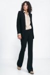 Nife Czarne spodnie typu bootcut - SD80