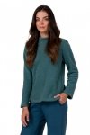 BeWear B268 Bluza z wysokim kołnierzem - turkusowa