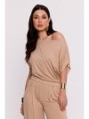 BeWear B287 Bluzka wiskozowa nietoperz - cappuccino