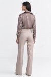 Nife Satynowa koszula body - mocca - K80