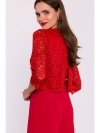 Stylove S381 Kombinezon z koronkową górą - czerwony