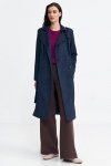 Nife Bluza z dzianiny prążkowanej z długim rękawem - purpura - BL08
