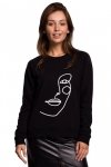 BeWear B167 Bluza z nadrukiem - czarna