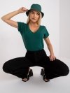 T-shirt-RV-TS-4832.35P-ciemny zielony rozmiar - L