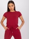 T-shirt-RV-TS-4623.42-bordowy rozmiar - S