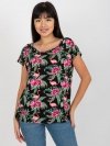 Bluzka-D73771R10978P-czarno-zielony rozmiar - L