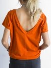 T-shirt-RV-TS-4662.39P-ciemny pomarańczowy rozmiar - XS