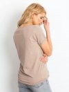 T-shirt-RV-TS-4838.09P-ciemny bezowy rozmiar - M