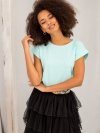 T-shirt-RV-TS-4833.70P-mietowy rozmiar - XS