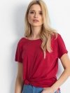 T-shirt-RV-TS-4662.04X-bordowy rozmiar - S