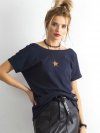 T-shirt-RV-TS-4662.37P-granatowy rozmiar - L