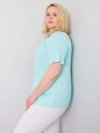 Bluzka-RV-BZ-6323.92-mietowy rozmiar - 3XL