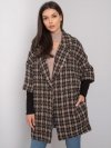 Płaszcz-CHA-PL-0466.05X-szaro-czarny rozmiar - S/M
