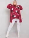 Bluza-RV-BL-7217.79P-bordowy rozmiar - ONE SIZE