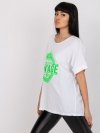 T-shirt-DHJ-TS-6860.26X-biało-zielony rozmiar - ONE SIZE