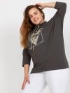 Bluzka-RV-BZ-7485.13P-ciemny khaki rozmiar - ONE SIZE