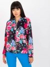 Bluza-RV-BL-8116.86P-czarno-różowy rozmiar - S/M