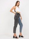 Spodnie jeans-RO-SP-PNT-01-1.70-czarno-niebieski rozmiar - 42