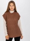 Kamizelka-D90027W90785B2-brązowy rozmiar - M/L