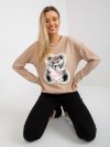 Bluzka-LK-BZ-509067-1.27-beżowy rozmiar - ONE SIZE