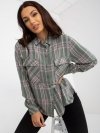 Bluzka-D70039Z11082A-khaki rozmiar - XS
