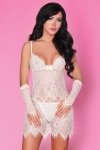 Rękawiczki Leela LC 90355 Lucie Deirre White Biały Collection LivCo Corsetti Fashion rozmiar - L/XL