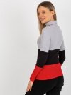 Bluzka-RV-BZ-8465-1.08P-szaro-czarny rozmiar - ONE SIZE