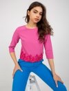 Bluzka-LK-BZ-505970.33P-ciemny różowy rozmiar - 40