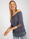 Bluzka-LK-BZ-506188.32X-grafitowy rozmiar - 42