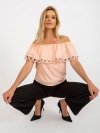 Bluzka-LK-BZ-506350.28P-brzoskwiniowy rozmiar - 38