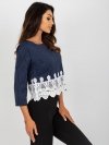 Bluzka-LK-BZ-506428.90-granatowy rozmiar - 36
