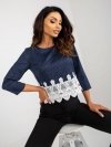 Bluzka-LK-BZ-506428.90-granatowy rozmiar - 36