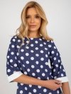 Bluzka-LK-BZ-506755.56P-ciemny niebieski rozmiar - 36
